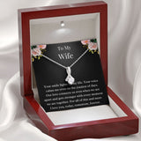 Gift For Wife, Birthday Gift For Wife, To My Wife Necklace, Wife Jewelry, Wife Poem Card, Anniversary Gift For Wife, Wife Sentimental Gift