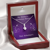 My Mother's Memories Matter Alzheimers Jewelry, Alzheimer's Pendant Necklace, Alzheimer's Awareness, Alzheimer's Support Mom, End Alzheimer's