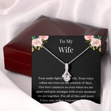Gift For Wife, Birthday Gift For Wife, To My Wife Necklace, Wife Jewelry, Wife Poem Card, Anniversary Gift For Wife, Wife Sentimental Gift