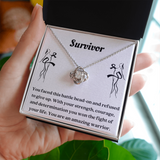 Cancer Survivor Gift, Warrior Gift Necklace, Cancer Fighter Gift, Survivor Gift, Cancer Warrior Gift, Beat Cancer Gift, Empowerment Gift
