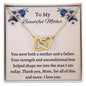 Single Mom Heart Pendant Necklace, Interlocking Design with Message Card, Perfect Gift from Son