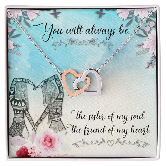 Gift For Sister, Necklace For Sister, Heart Pendant Necklace For Sister, My Sister My Friend Gift, Best Sister Gift, Jewelry For Sister