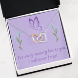 I Will Never Forget, Alzheimers Jewelry, Alzheimers Awareness, Alzheimer's Support Gift, Alzheimer's Disease, Alzheimer's In Memory Of