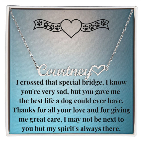 Pet Memorial Name Necklace