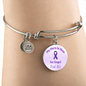 End Alz Bracelet, Support Alzheimer's Jewelry, Alzheimer's Purple Ribbon Bracelet, End Alz Jewelry, Alzheimer's In Memory Of