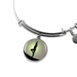 Yoga Pose Circle Charm Bracelet Yoga Lover Charm Bracelet with the Option to Engrave. - TreasureNoni