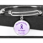 End Alz Bracelet, Support Alzheimer's Jewelry, Alzheimer's Purple Ribbon Bracelet, End Alz Jewelry, Alzheimer's In Memory Of