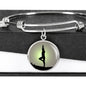 Yoga Pose Circle Charm Bracelet Yoga Lover Charm Bracelet with the Option to Engrave. - TreasureNoni