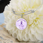 End Alz Bracelet, Support Alzheimer's Jewelry, Alzheimer's Purple Ribbon Bracelet, End Alz Jewelry, Alzheimer's In Memory Of