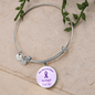 End Alz Bracelet, Support Alzheimer's Jewelry, Alzheimer's Purple Ribbon Bracelet, End Alz Jewelry, Alzheimer's In Memory Of