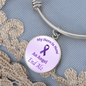 End Alz Bracelet, Support Alzheimer's Jewelry, Alzheimer's Purple Ribbon Bracelet, End Alz Jewelry, Alzheimer's In Memory Of