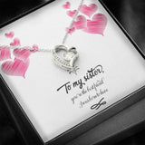 Gift For Sister, Birthday Gift For Sister, Heart Pendant Necklace