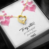 Gift For Sister, Birthday Gift For Sister, Heart Pendant Necklace