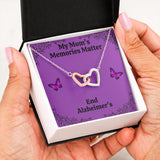 My Mom's Memories Matter Alzheimers Jewelry, Alzheimers Necklace, Alzheimers Awareness, Alzheimers Support Mom, End Alzheimers
