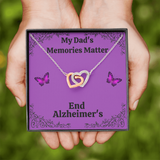 My Dad's Memories Matter Alzheimers Jewelry, Alzheimers Necklace, Alzheimers Awareness, Alzheimers Support Dad, End Alzheimers