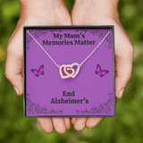 My Mom's Memories Matter Alzheimers Jewelry, Alzheimers Necklace, Alzheimers Awareness, Alzheimers Support Mom, End Alzheimers