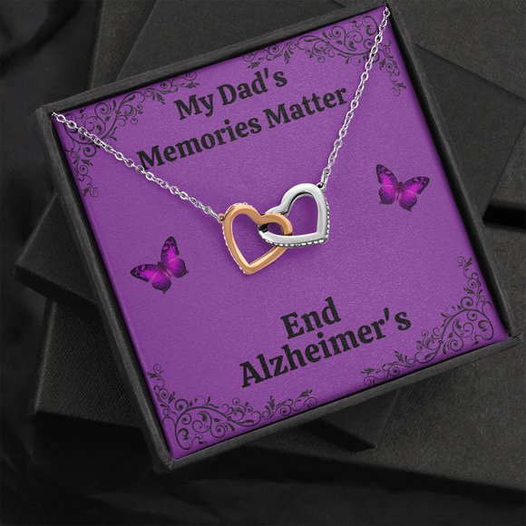 My Dad's Memories Matter Alzheimers Jewelry, Alzheimers Necklace, Alzheimers Awareness, Alzheimers Support Dad, End Alzheimers