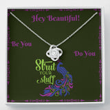 Hey Beautiful Strut Your Stuff, Peacock Art, Colorful Peacock, Peacock Design, Peacock Gift, Positive Vibes Card
