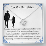 To My Daughter From Dad, Pendant Necklace Daughter, Father to Daughter Gift, Birthday Gift To Daughter From Dad, Daughter Necklace