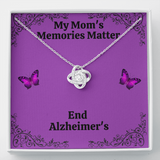 My Mom's Memories Matter Alzheimers Jewelry, Alzheimers Necklace, Alzheimers Awareness, Alzheimers Support Mom, End Alzheimers
