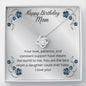 Mom Birthday Love Knot Necklace & Card - Unique Birthday Gift for Mother from Daughter -Perfect Birthday Present for Mom from Daughter