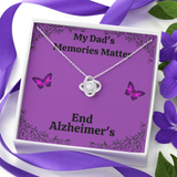 My Dad's Memories Matter Alzheimers Jewelry, Alzheimers Necklace, Alzheimers Awareness, Alzheimers Support Dad, End Alzheimers