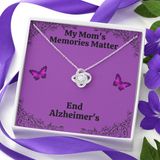 My Mom's Memories Matter Alzheimers Jewelry, Alzheimers Necklace, Alzheimers Awareness, Alzheimers Support Mom, End Alzheimers
