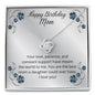 Mom Birthday Love Knot Necklace & Card - Unique Birthday Gift for Mother from Daughter -Perfect Birthday Present for Mom from Daughter
