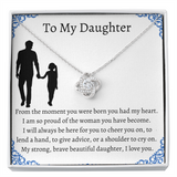 To My Daughter From Dad, Pendant Necklace Daughter, Father to Daughter Gift, Birthday Gift To Daughter From Dad, Daughter Necklace