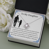 To My Daughter From Dad, Pendant Necklace Daughter, Father to Daughter Gift, Birthday Gift To Daughter From Dad, Daughter Necklace