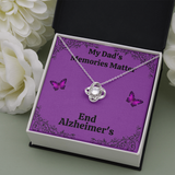 My Dad's Memories Matter Alzheimers Jewelry, Alzheimers Necklace, Alzheimers Awareness, Alzheimers Support Dad, End Alzheimers
