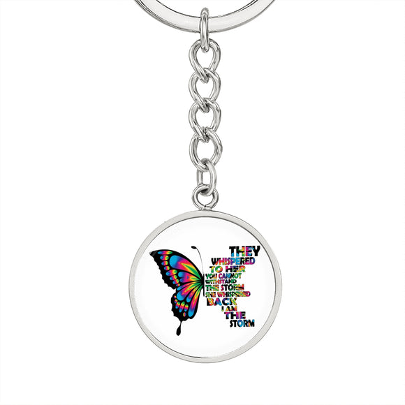 Inspirational Graphic Keychain, Empowered Women, Butterfly Keychain, Girl Power, Motivational Designs, Girlfriend Gift