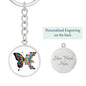Inspirational Graphic Keychain, Empowered Women, Butterfly Keychain, Girl Power, Motivational Designs, Girlfriend Gift