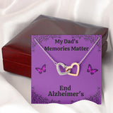 My Dad's Memories Matter Alzheimers Jewelry, Alzheimers Necklace, Alzheimers Awareness, Alzheimers Support Dad, End Alzheimers