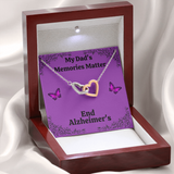 My Dad's Memories Matter Alzheimers Jewelry, Alzheimers Necklace, Alzheimers Awareness, Alzheimers Support Dad, End Alzheimers