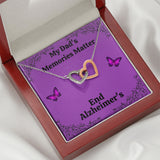 My Dad's Memories Matter Alzheimers Jewelry, Alzheimers Necklace, Alzheimers Awareness, Alzheimers Support Dad, End Alzheimers