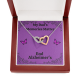 My Dad's Memories Matter Alzheimers Jewelry, Alzheimers Necklace, Alzheimers Awareness, Alzheimers Support Dad, End Alzheimers