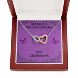 My Mom's Memories Matter Alzheimers Jewelry, Alzheimers Necklace, Alzheimers Awareness, Alzheimers Support Mom, End Alzheimers