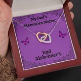 My Dad's Memories Matter Alzheimers Jewelry, Alzheimers Necklace, Alzheimers Awareness, Alzheimers Support Dad, End Alzheimers