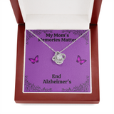 My Mom's Memories Matter Alzheimers Jewelry, Alzheimers Necklace, Alzheimers Awareness, Alzheimers Support Mom, End Alzheimers