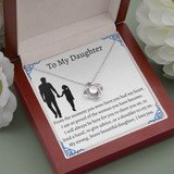 To My Daughter From Dad, Pendant Necklace Daughter, Father to Daughter Gift, Birthday Gift To Daughter From Dad, Daughter Necklace