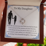 To My Daughter From Dad, Pendant Necklace Daughter, Father to Daughter Gift, Birthday Gift To Daughter From Dad, Daughter Necklace