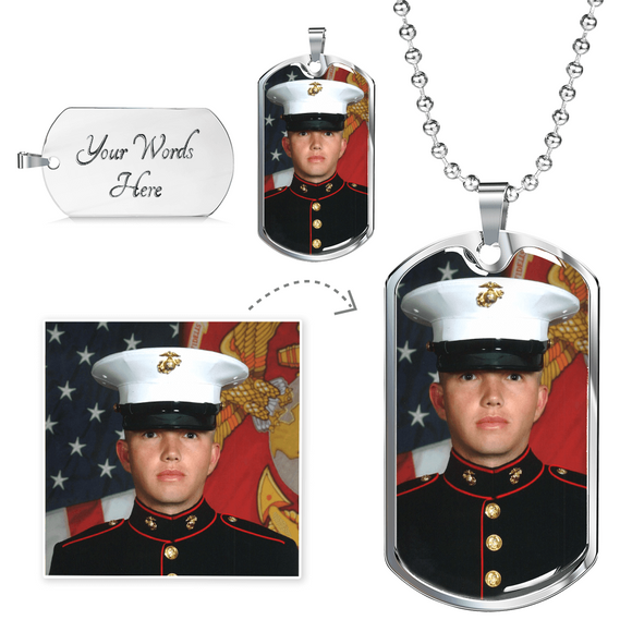 Customized Dog Tag Style Necklace with the Option to Engrave - TreasureNoni
