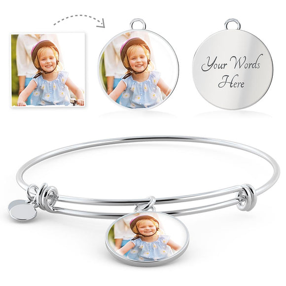 Customized Circle Charm Bracelet - TreasureNoni