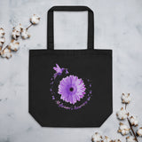 Alzheimers Awareness, Alzheimers Disease, Alzheimers Purple Ribbon, Alzheimers Gift, End Alzheimers, Alzheimers Eco Tote Bag