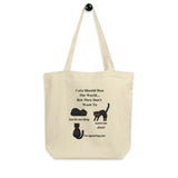 Cats Should Run The World, Cat Lover Eco Tote Bag, Cat Humor, Funny Gift For Cat Lover, Animal Lover Gifts, Graphic Eco Tote Bags