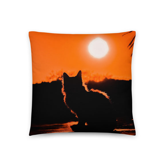 Cat Throw Pillow, Cat Mom Gift, Cat Lover Home Decor - TreasureNoni