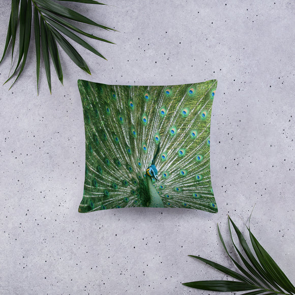 Peacock Throw Pillow, Peacock Design Throw Pillow, Peacock Home Decor - TreasureNoni