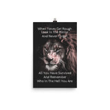 Inspirational Motivational Animal Theme Lion Poster - TreasureNoni