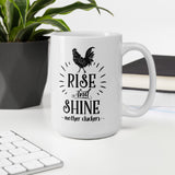 Rise and Shine Mother Cluckers Mug, Funny Chicken Mug, Humorous Coffee Mug, Animal Theme Mugs - TreasureNoni